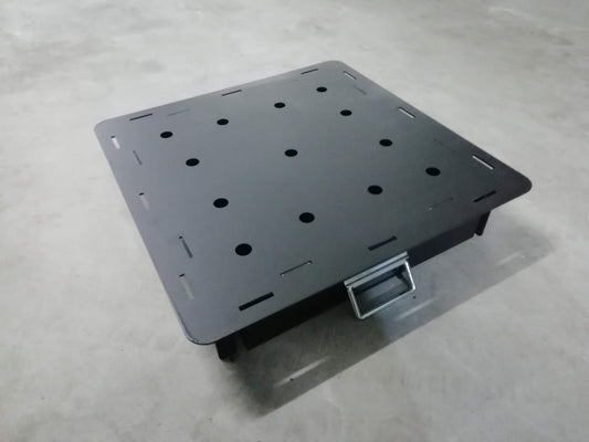 Palenisko ogrodowe składane, czterościenne z rusztem